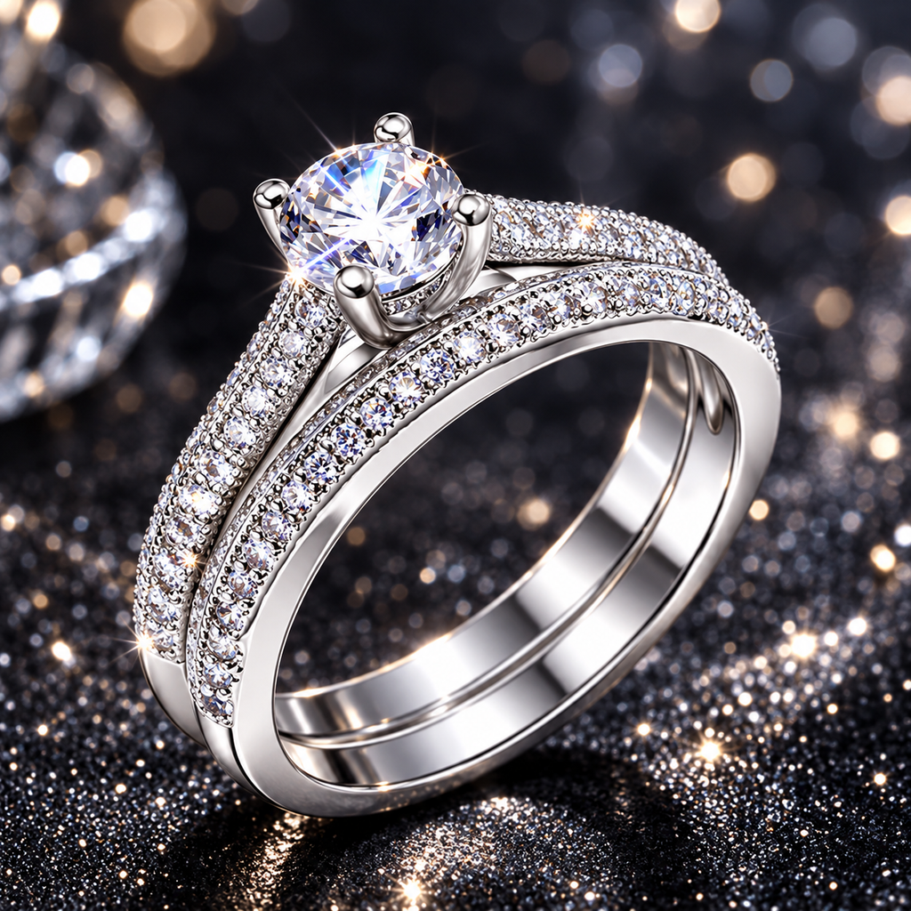 Anel Halo Vintage 925 Prata com Zircônia Brilhante Feminino | Joia Elegante de Noivado