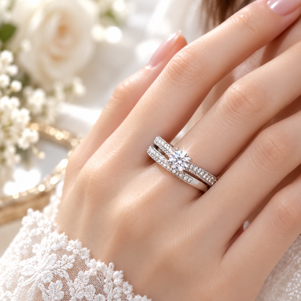 Anel Halo Vintage 925 Prata com Zircônia Brilhante Feminino | Joia Elegante de Noivado