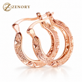 Brinco Argola Zenory Éclat – Design Trançado Elegante | Dourado e Rosé Gold