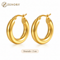 Brinco Argola Zenory Bold – Design Clássico e Elegância Atemporal