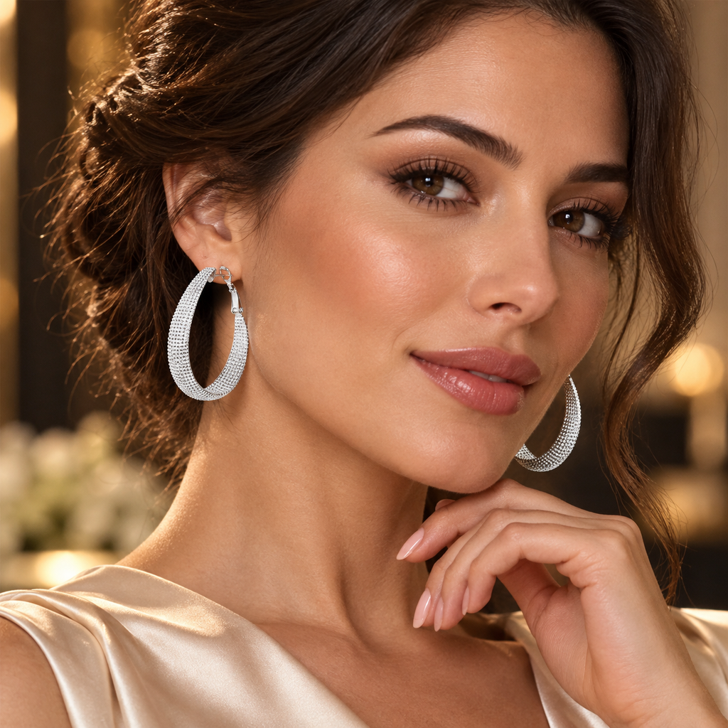 Brincos ZENORY Éclat Argent — Argolas em Prata 925 com Elegância Europeia