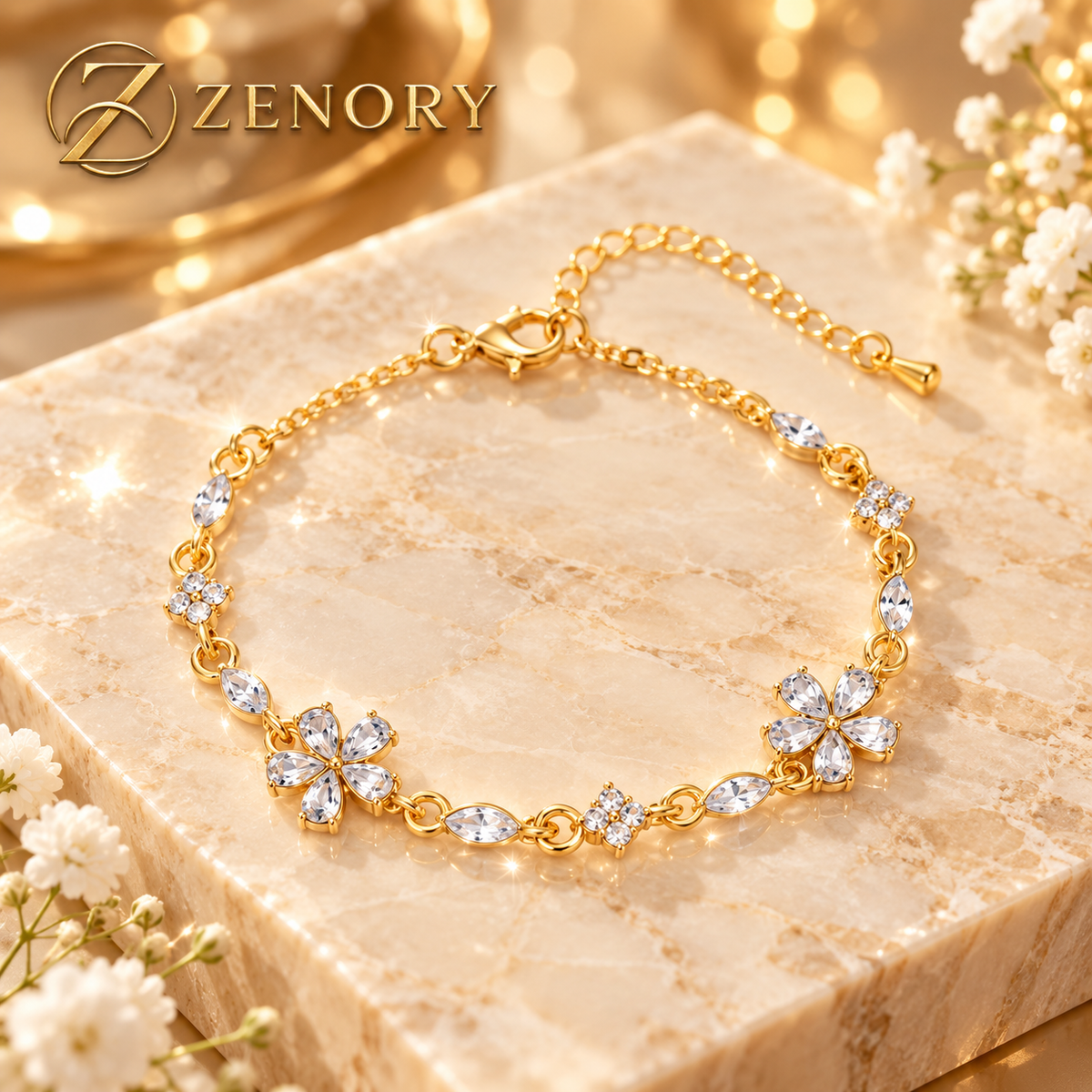Pulseira Aurora Flor de Cristal — Zenory