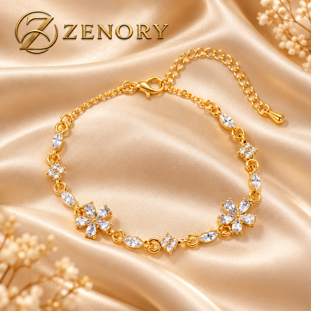 Pulseira Aurora Flor de Cristal — Zenory