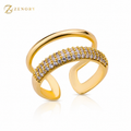 Anel Élora Dourado – Design Escultural Zenory