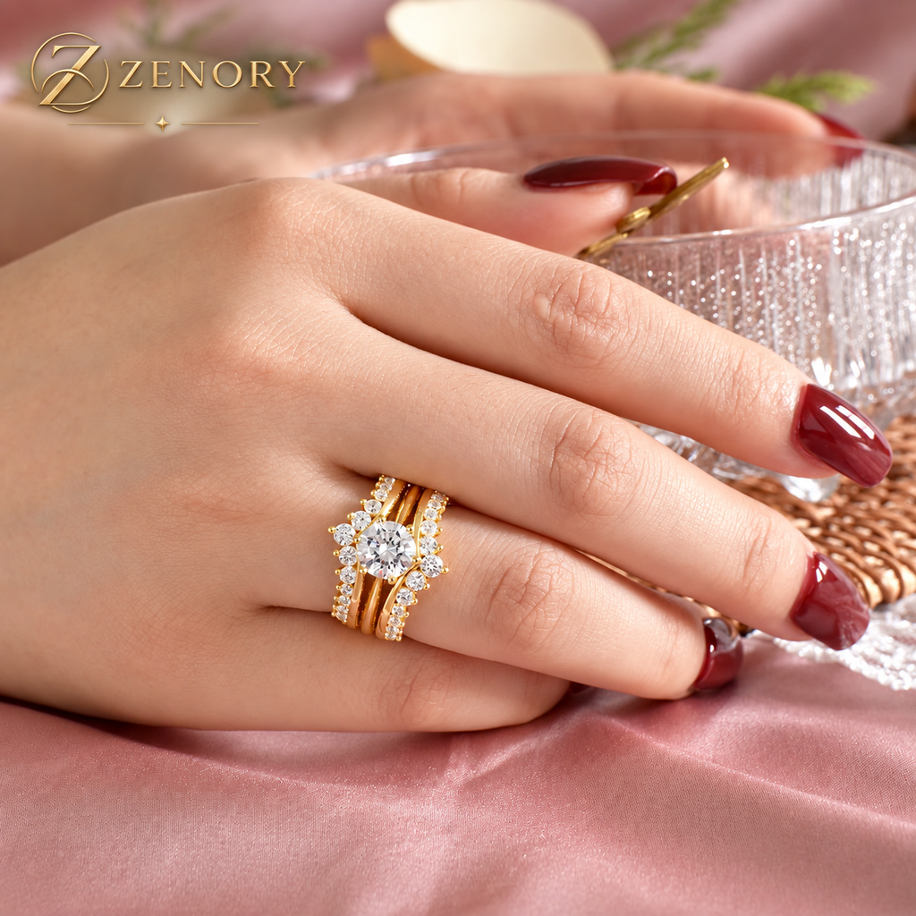 Anel Éternelle Lumière — Conjunto de Noivado Zenory