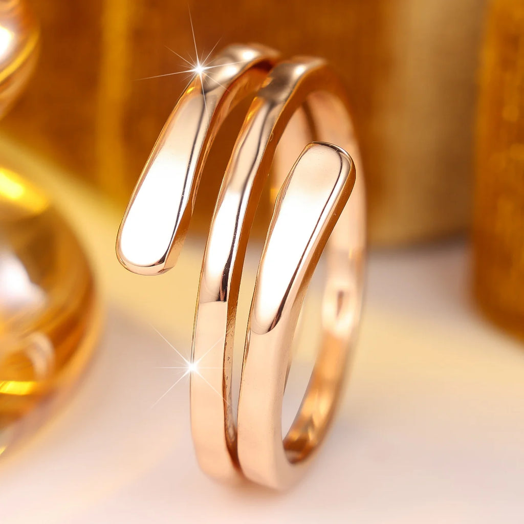 Anel ZENORY Auréline Signature — Design Escultural Dourado