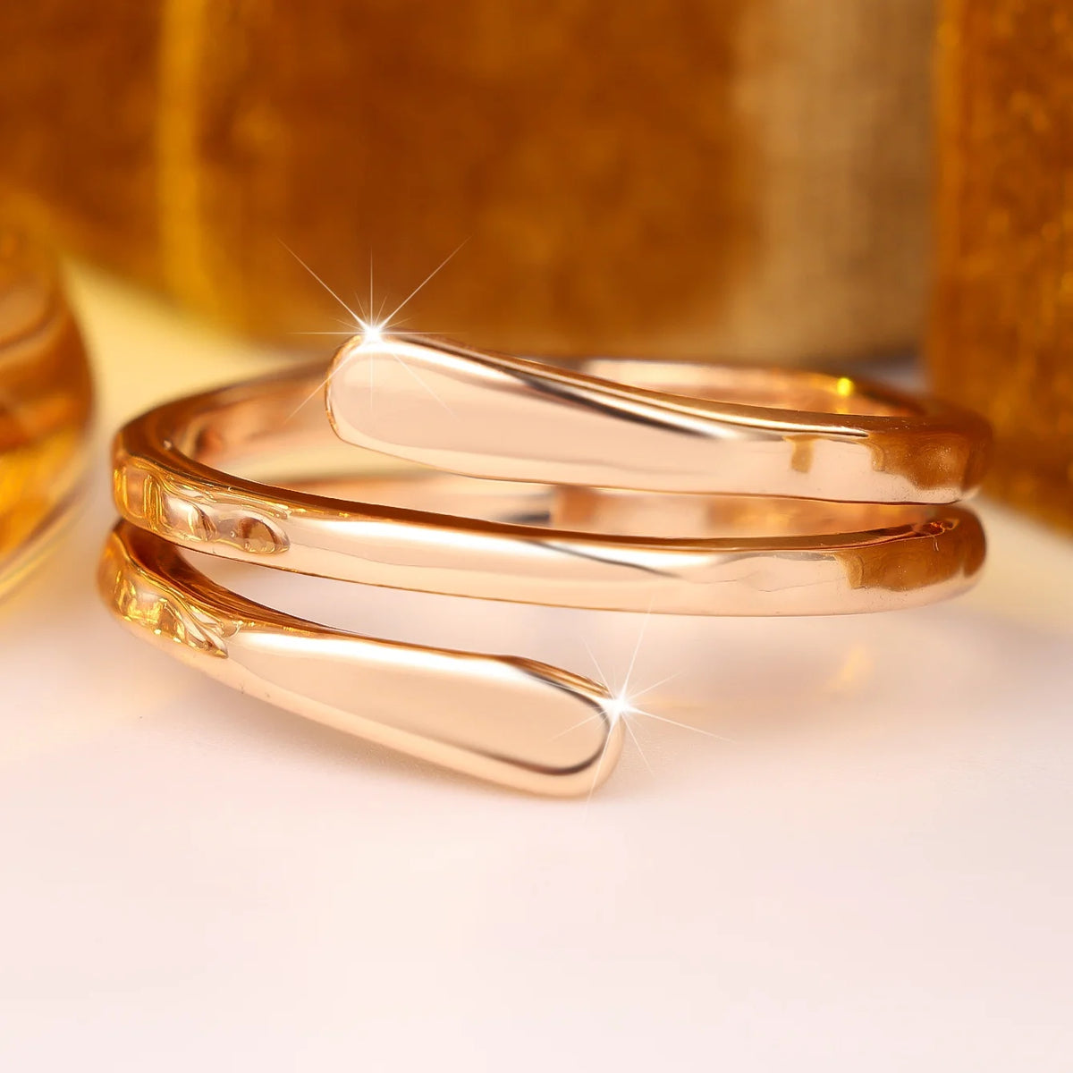 Anel ZENORY Auréline Signature — Design Escultural Dourado