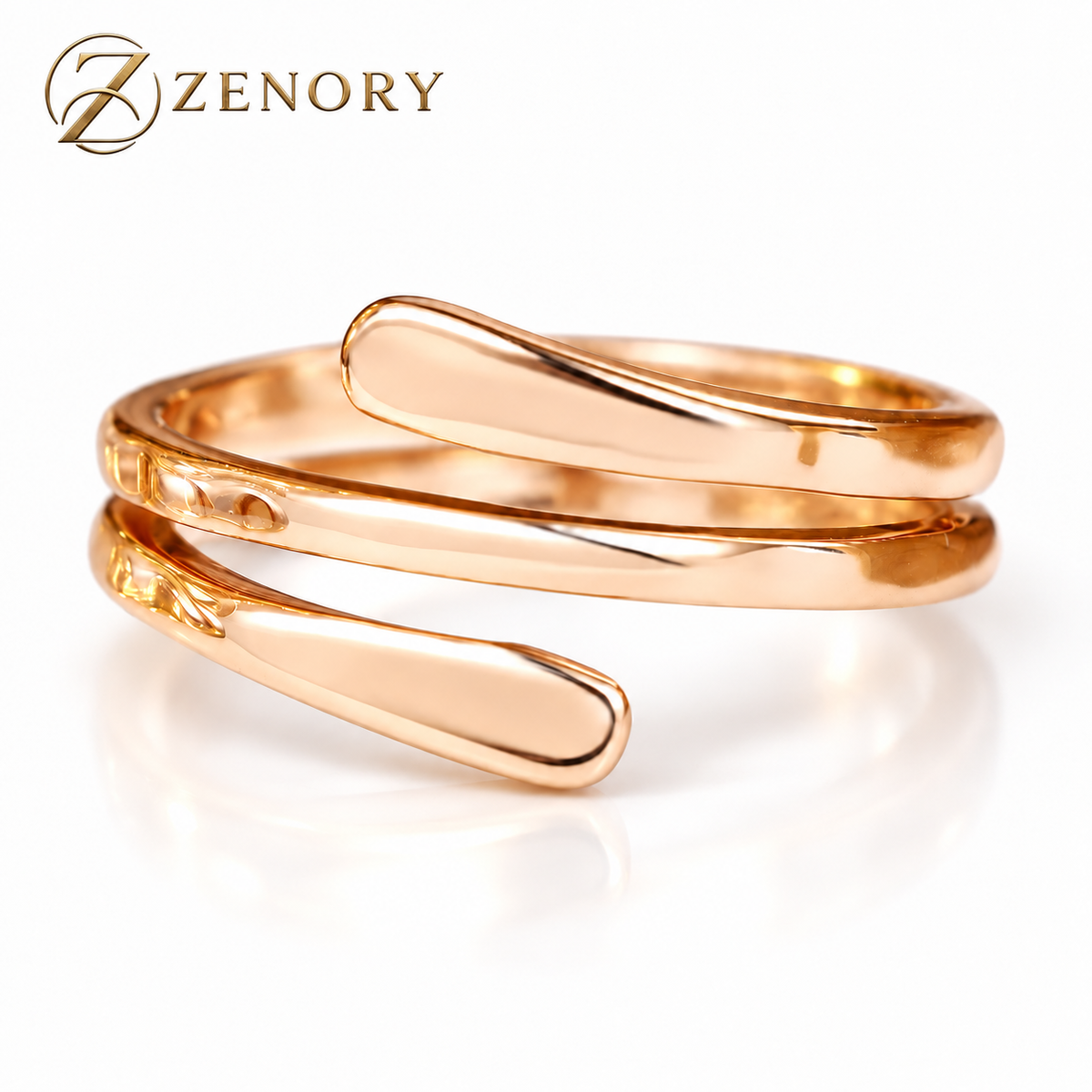 Anel ZENORY Auréline Signature — Design Escultural Dourado